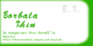 borbala khin business card